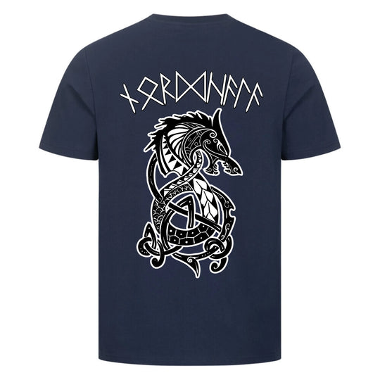 Fenrir+Runenschrift - Shirt Backprint - Personalisierbar