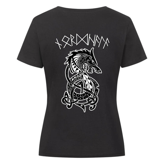 Fenrir+Runenschrift - Shirt Backprint - Personalisierbar