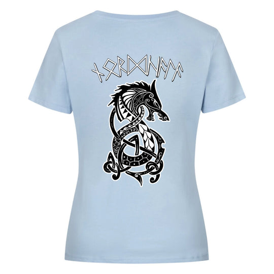 Fenrir+Runenschrift - Shirt Backprint - Personalisierbar