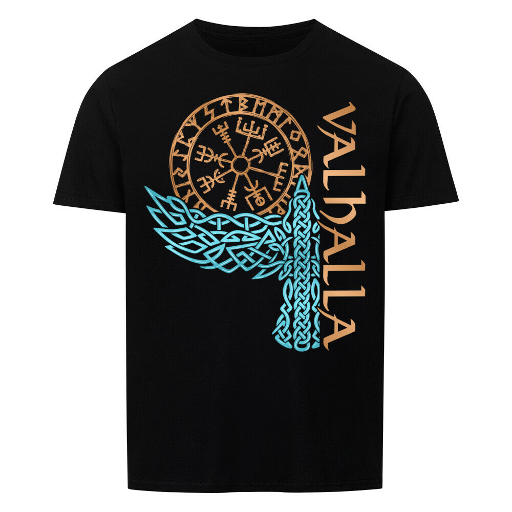 Odins Attribut Shirt Unisex, Vorderansicht, Schwarz