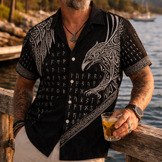 RABENRUNEN – Nordisches Wikingerhemd